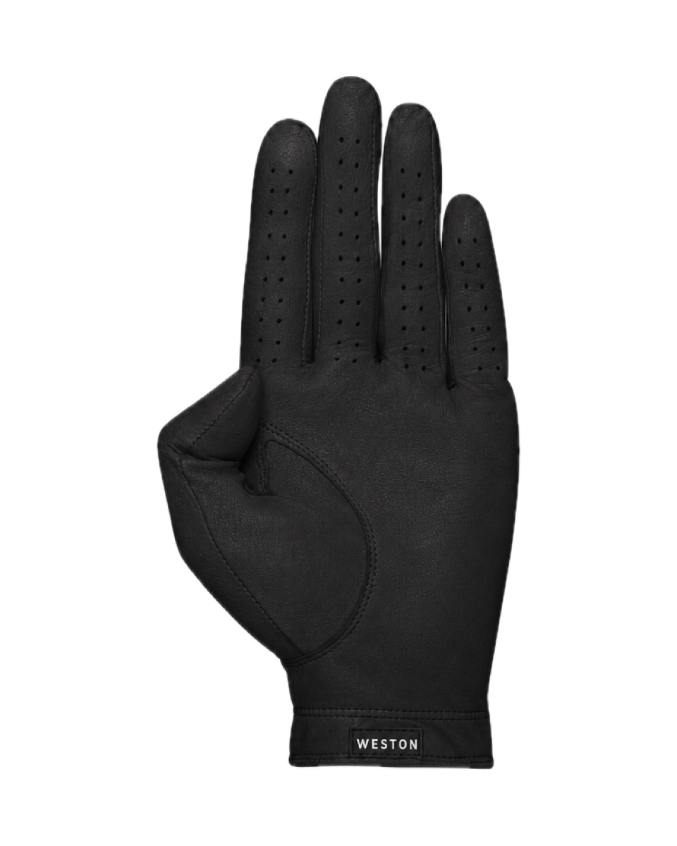 The Original Glove in Black, palm with the woven Weston label