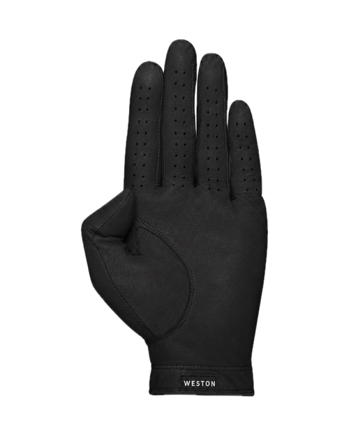 The Original Glove in Black, palm with the woven Weston label