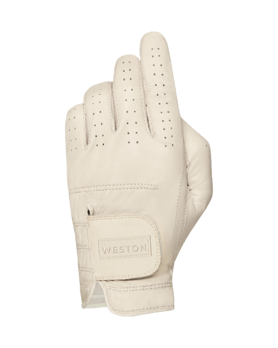 The Original Glove in Ivory, back of the hand with the Weston tab
